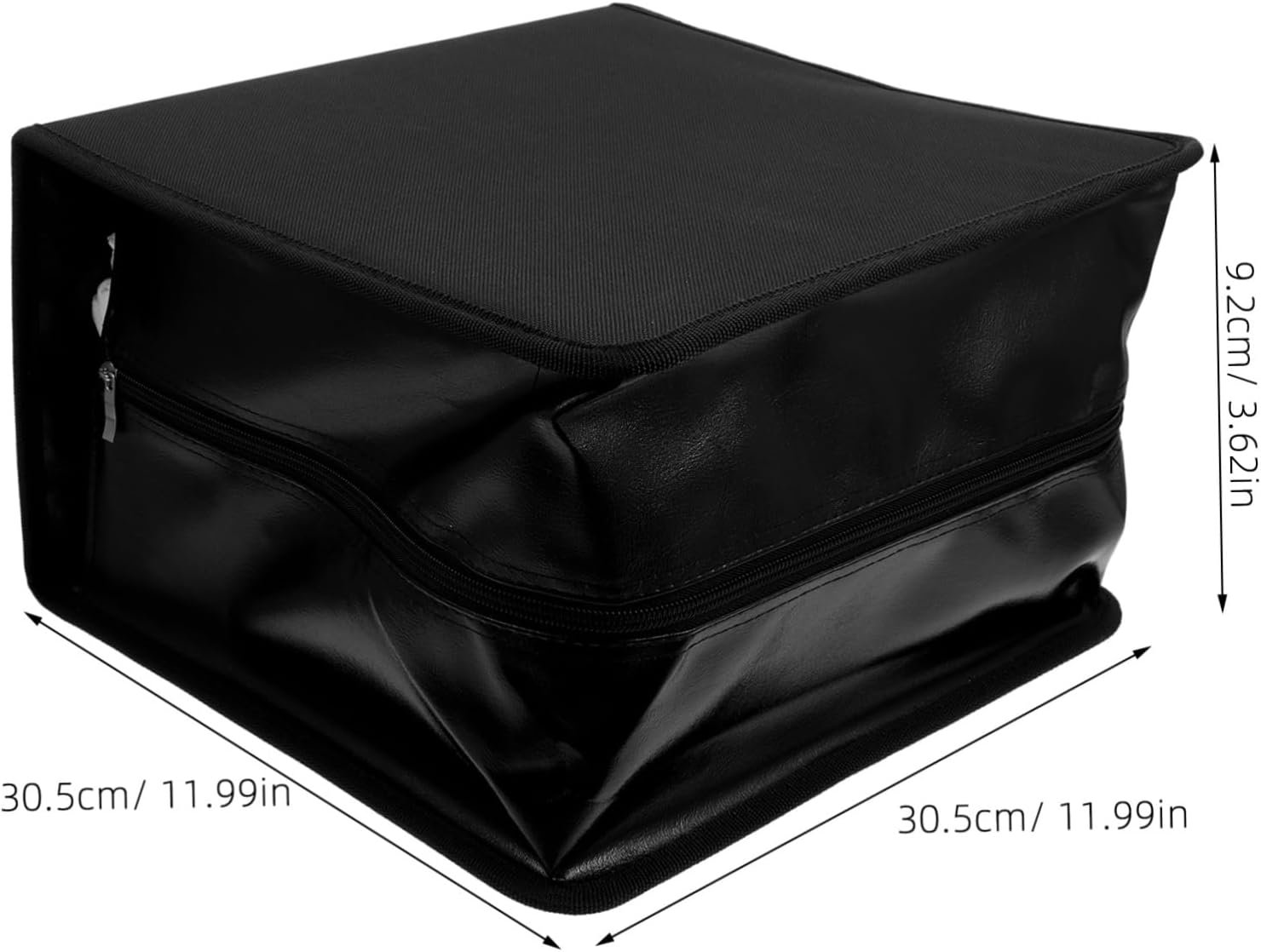 Cd Case Capacity Pu Leather Storage Holder with Handle Elegant DVD Organizer for Home Office Car Travel and Disc Binder Wallet