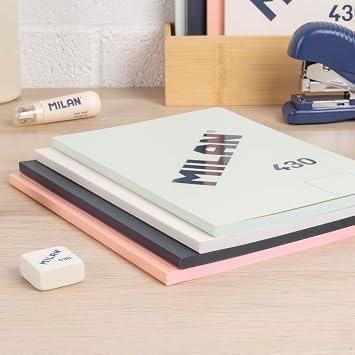 MILAN® A5 Glued Notebook, 48 Sheets, White, 95 g/m², Collection 430 Since 1918, Beige