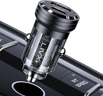 LivX Transparent 45W PD/QC Type C and USB Output Ultra Fast Mini Car charger L35