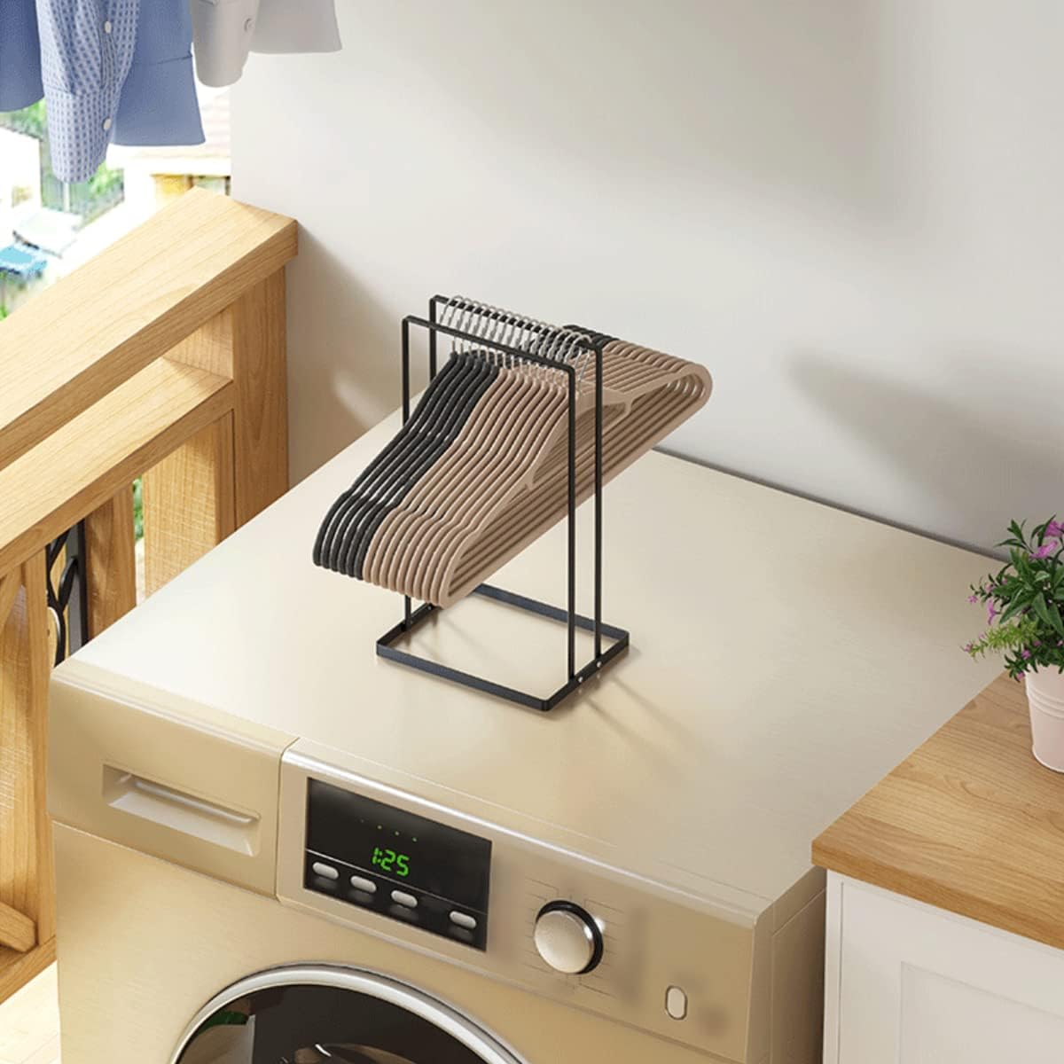 Hanger Organizer, Large Capacity Hanger Stacker Rack for Closet Laundry Room, Stainless Steel Detachable Hanger Storage Organizer Holder, Can accommodate 80 Wire Hangers
