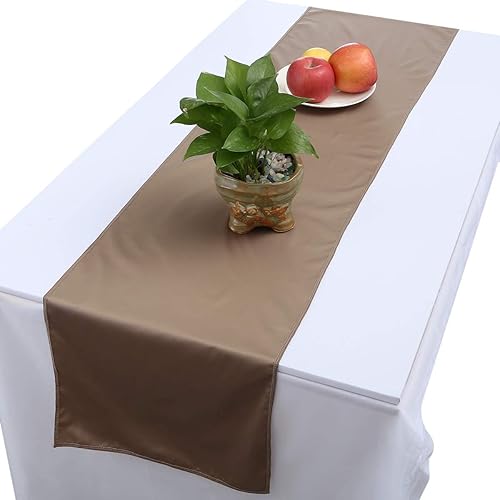 rockcloud Camino de mesa auxiliar de 12 x 72 pulgadas para decoración de banquetes de boda, Navidad, cumpleaños, graduación, graduación, decoración