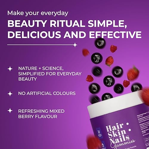 Miniatura 7 de The Wellness Project Gomitas 14 en 1 para cabello, piel y uñas con 10,000 mcg de biotina, queratina, ácido hialurónico y fólico, vitaminas A, C, B5,