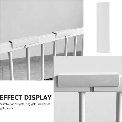 Miniatura 4 de POPETPOP Ranura de refuerzo de valla, 5 piezas portátil en forma de U, reforzador de puerta de perro, estabilizador duradero para corral de perro,