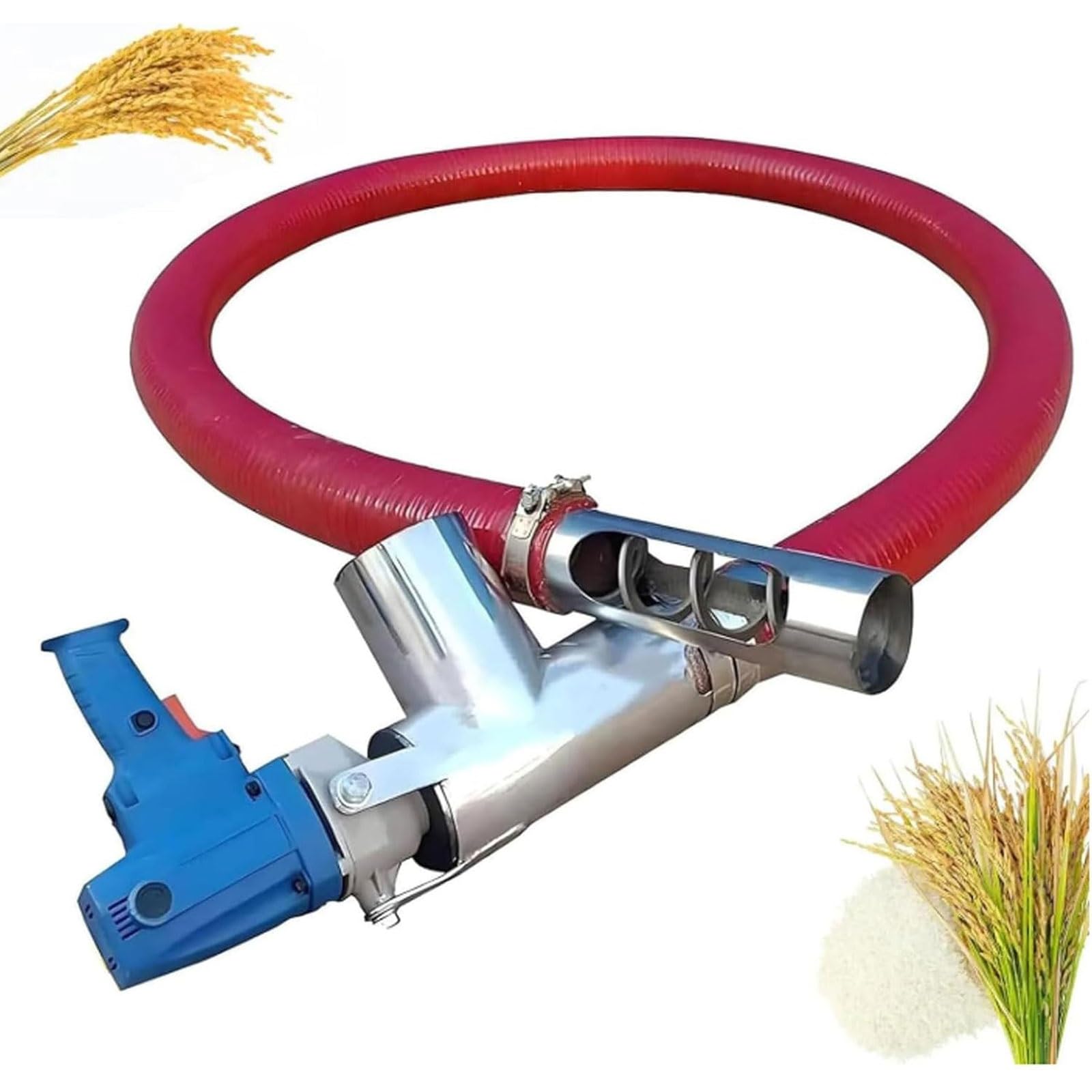 Machine d'aspiration de grains portable 1.5m 440 lb/min tuyau flexible 220V