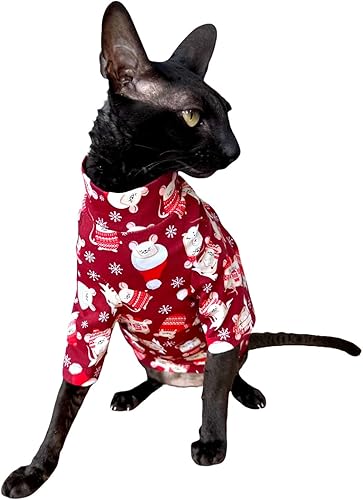 Kotomoda Camiseta de manga larga para gato esfinge (XL)