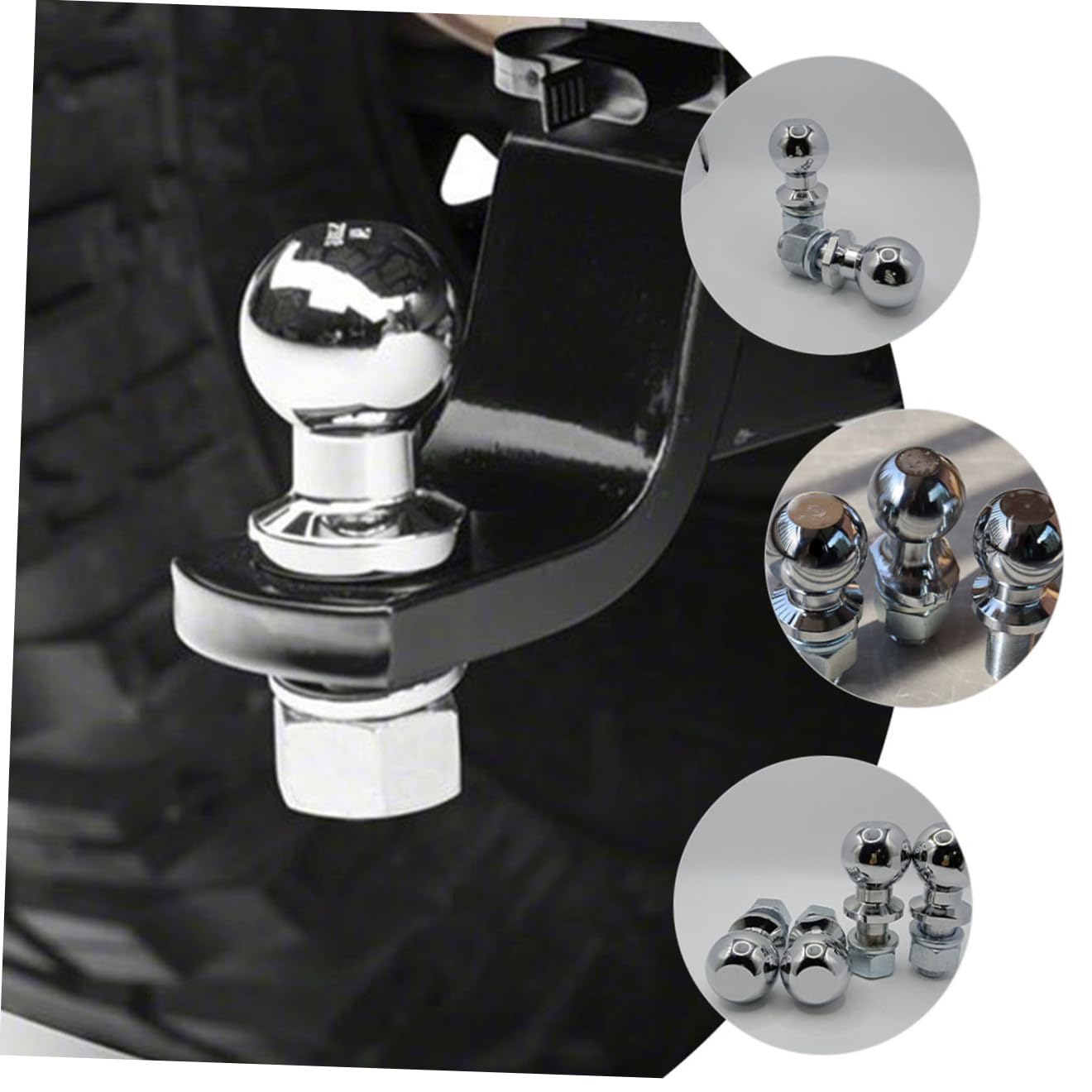 Cabilock Bola de Enganche de Remolque Metal Plata M22x50 Mm 50mm