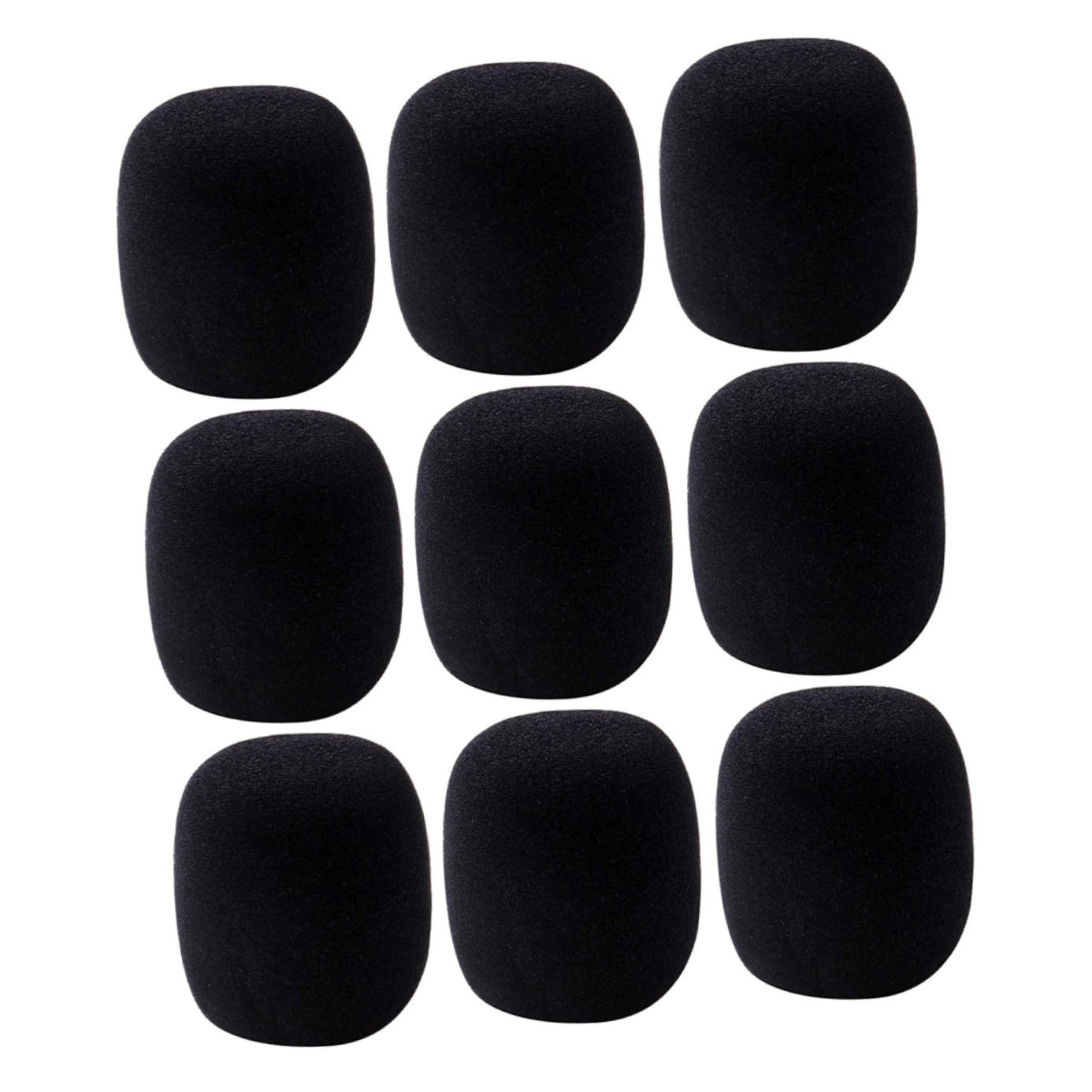 Abaodam Bonnette de Micro en Eva Noir Matériau Respirant Ensemble de 9 Housse de Microphone Anti-bruit et Anti-poussière pour Performance Scénique et Karaoké