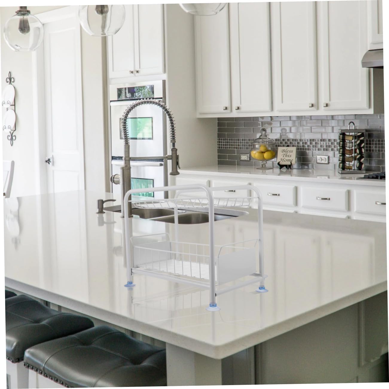 Telescopic Storage Rack Kitchen Sink Cabinet Organizer Sliding Drawer Space Saving Sturdy Material