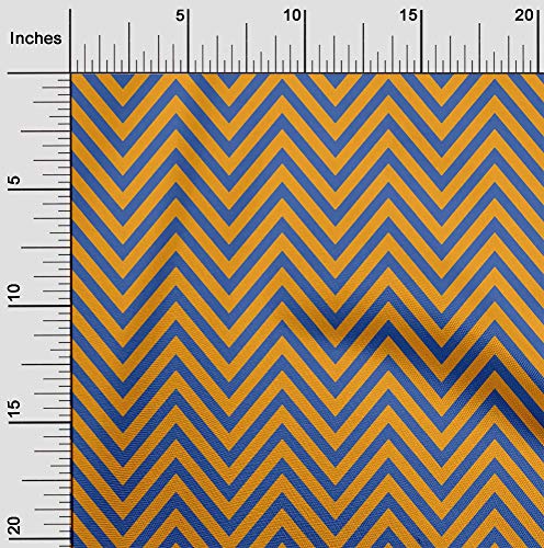 oneOone Cotton Cambric Fabric Chevron Geometric Decor Fabric Printed BTY 56 Inch Wide