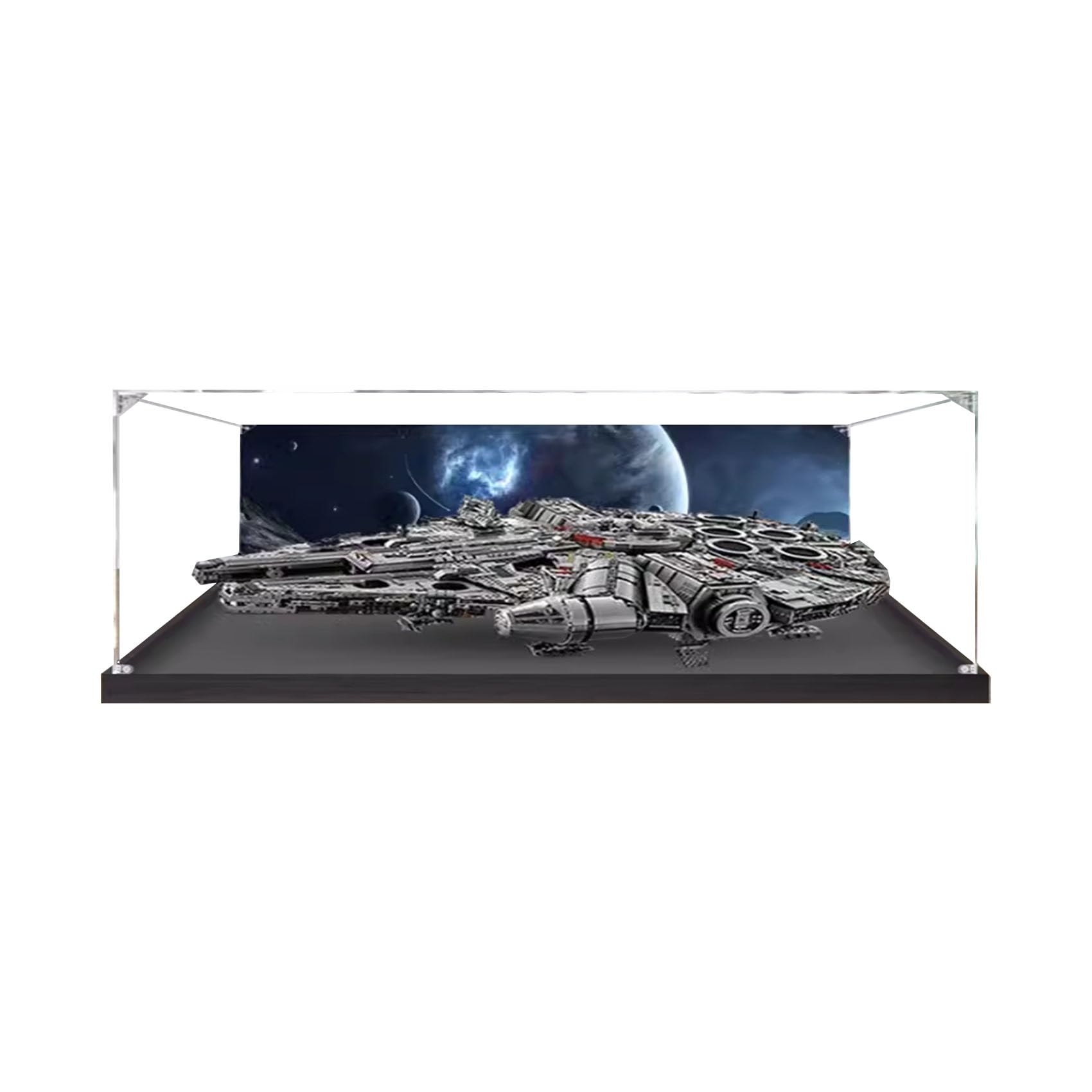 Acrylic Display Case for Lego Star Wars Millennium Falcon 75192- Showcase, Protect & Decorate Model with Dustproof Storage (Style A(85*65*25))