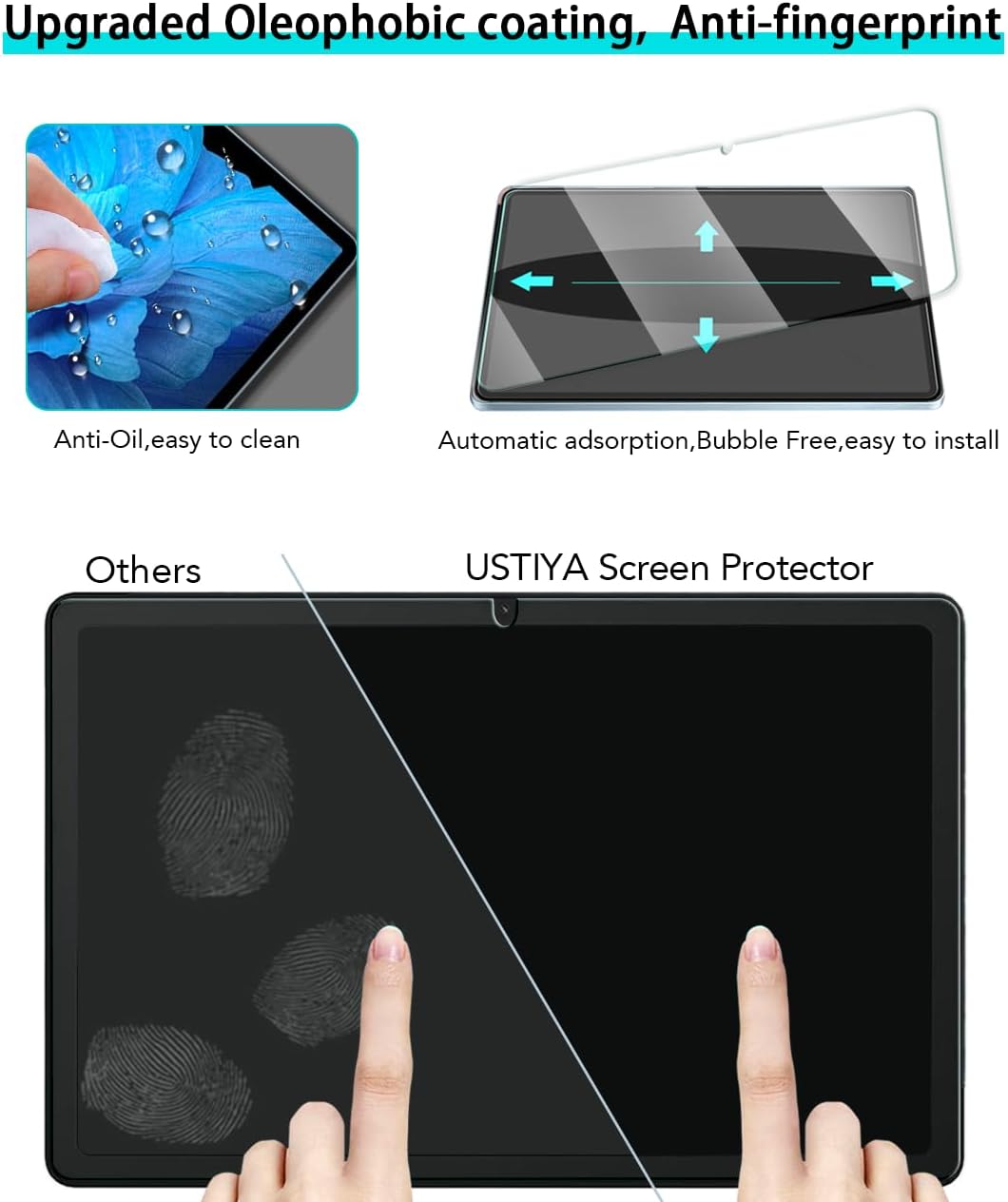 USTIYA 2x Películas Protetoras De Vidro Temperado 9H Para Samsung Galaxy Tab A9+/Tab S9 FE/S9/S8/S7/Redmi Pad se 11