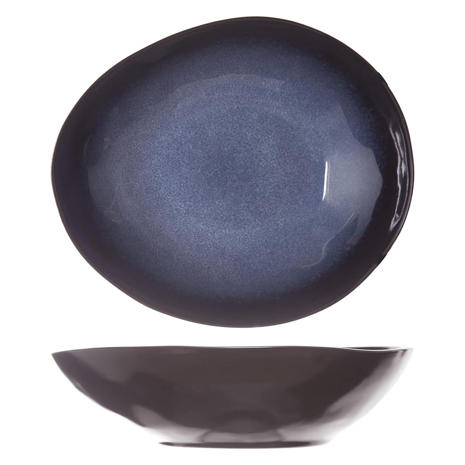 Cosy & Trendy Suppenteller, oval, Saphirblau, 19,5 x 16,5 cm, 4 Stück