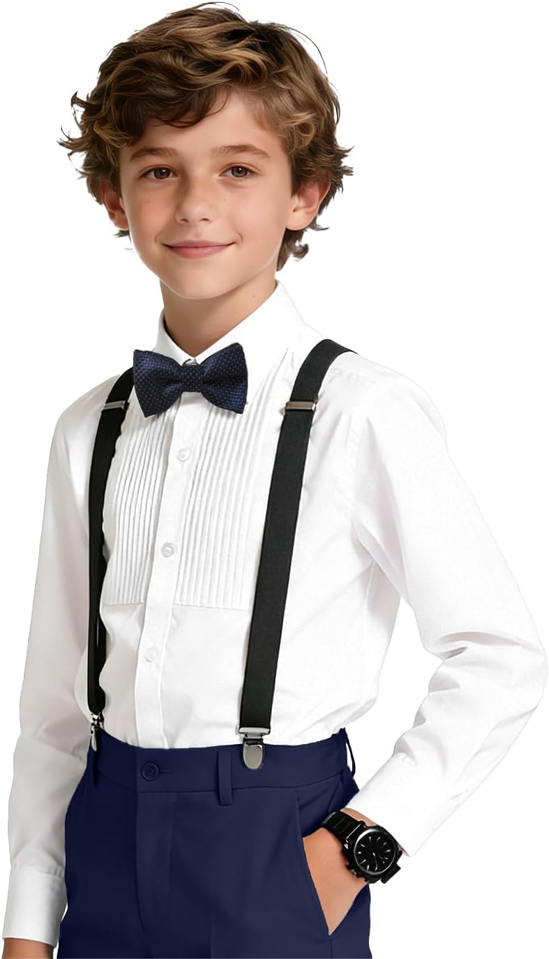 Boy Formal Suit Set Toddler Boy Suspender Outfit
