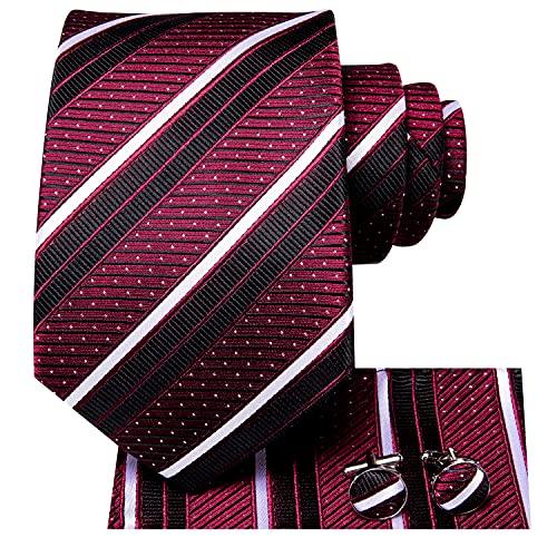Image of Hi-Tie Mens 70inches Tie Set Extra Long Necktie for Men Cufflinks Handkerchief Big Tall Men Business Wedding