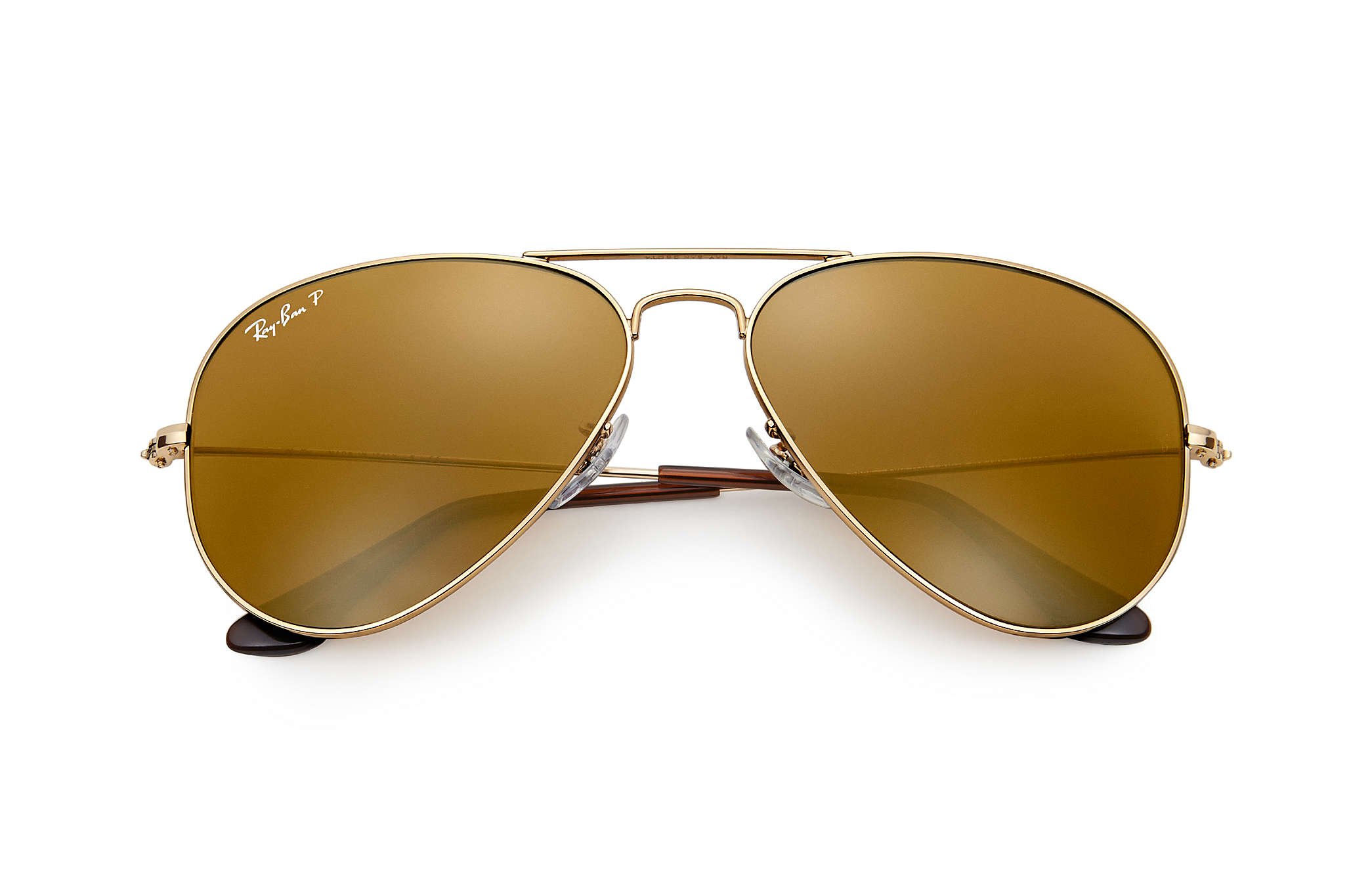 Ray-Ban RB3025 001 57 Unisex Aviator Sunglasses Polarized Gold Frame Brown Polarized Lens 001 57 58 Medium