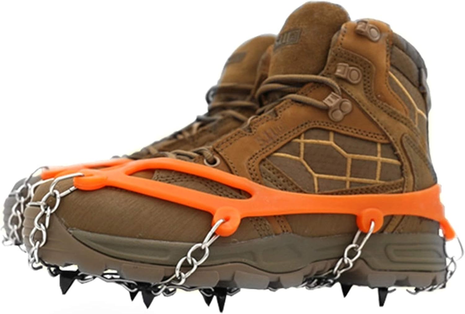 Ice Snow Grips Snow Non Slip Climbing Crampons Cleats Shoe Cover Ice Gripper for Spikes Hiking Winter Manganese Steel Outdoor Cleats Overshoes Ice Grips for Shoes