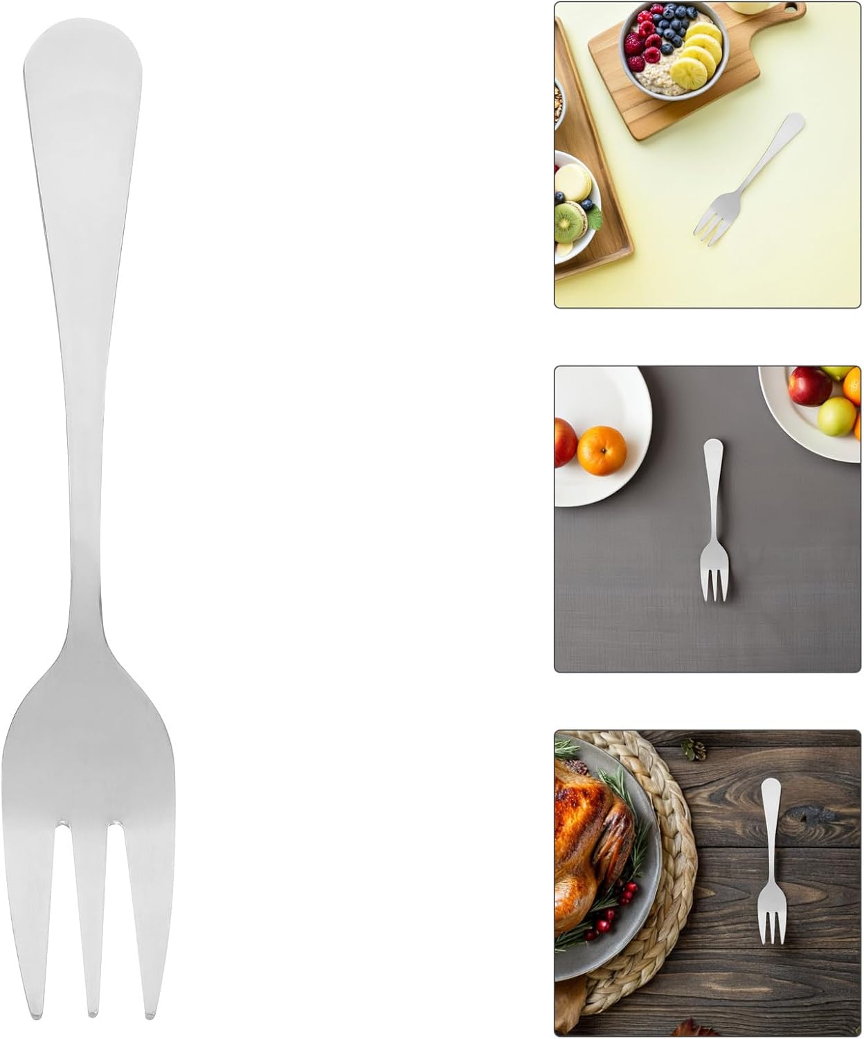 6pcs Stainless Steel Salad Forks for Desserts and Appetizers