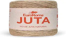 Barbante Cru, Euroroma, Juta Natural, 10/4, Rolo de 125 Metros