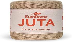 Barbante Cru, Euroroma, Juta Natural, 10/4, Rolo de 125 Metros