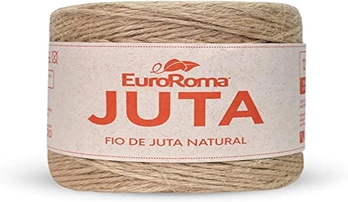 Barbante Cru, Euroroma, Juta Natural, 10/4, Rolo de 125 Metros