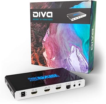 HDFury 4K Diva 18Gbps | HDMI/eARC Audio Extract | 4K HDR Splitter | Auto-Switcher 4input| Safari/Chrome ctrl | TVs Ambient,NOT Work with arc soundbar.Please Watch Setup Video Before Buy or Ask us.