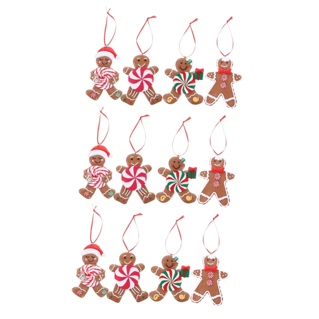 TOPBATHY 12 Pz Ciondolo Albero di Natale Forniture Natalizie Adornos De En Addobbi per L'Albero di Natale Decorazioni Natalizie per La Casa Caramelle Natalizie Argilla Polimerica