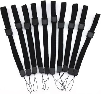 yueton 10pcs Universal Replacement Black Hand Wrist Strap Wristlet Wristband with Lock for Wii Remote Controller, Mobile Phone, MP3, Digital Camera
