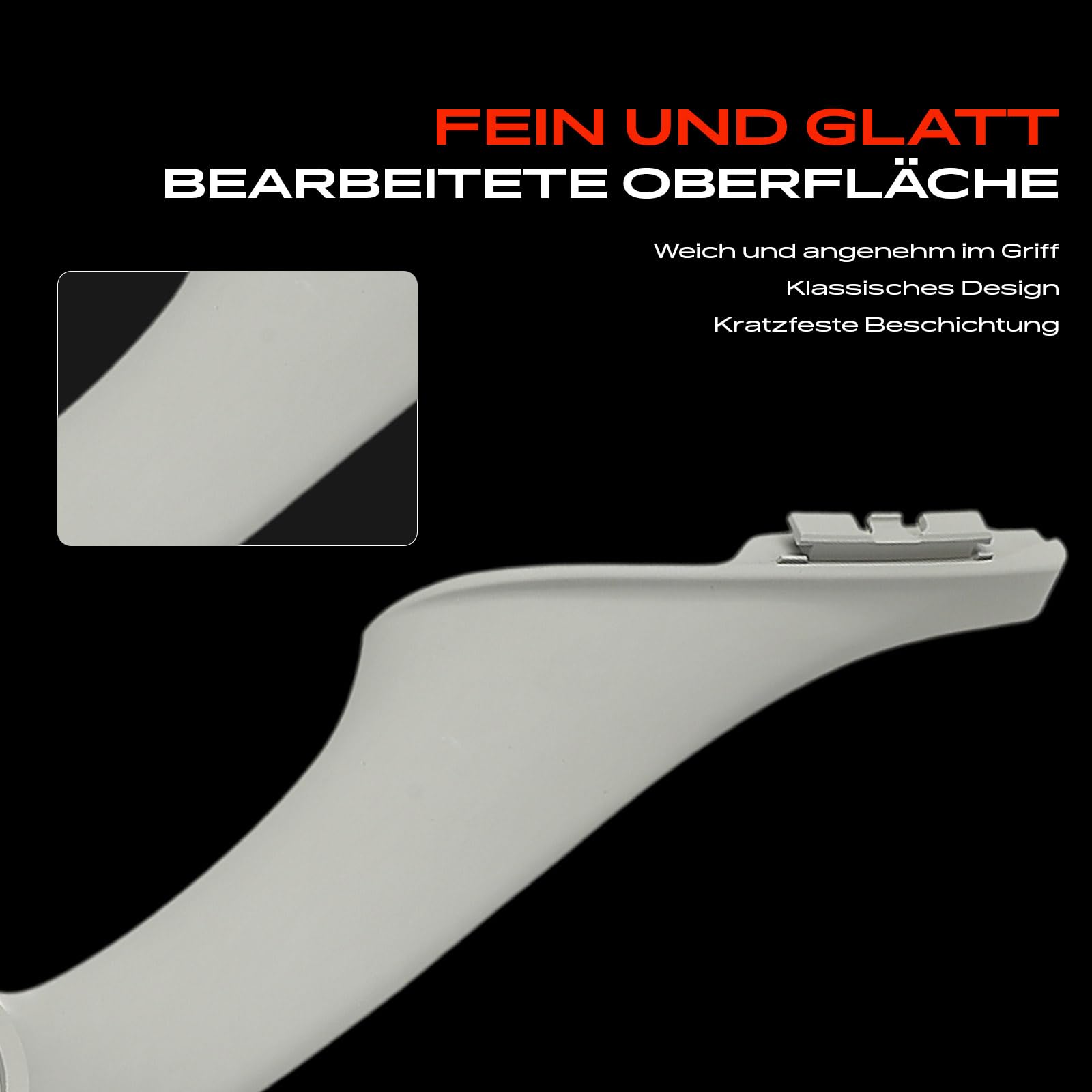 Frankberg 7x Türgriff Innenausstattung Vorne Hinten Grau Kompatibel mit 5er F10 520 523 525 528 530 535 550 5er Touring F11 520 523 525 528 530 535 550 Replace# 51417225856