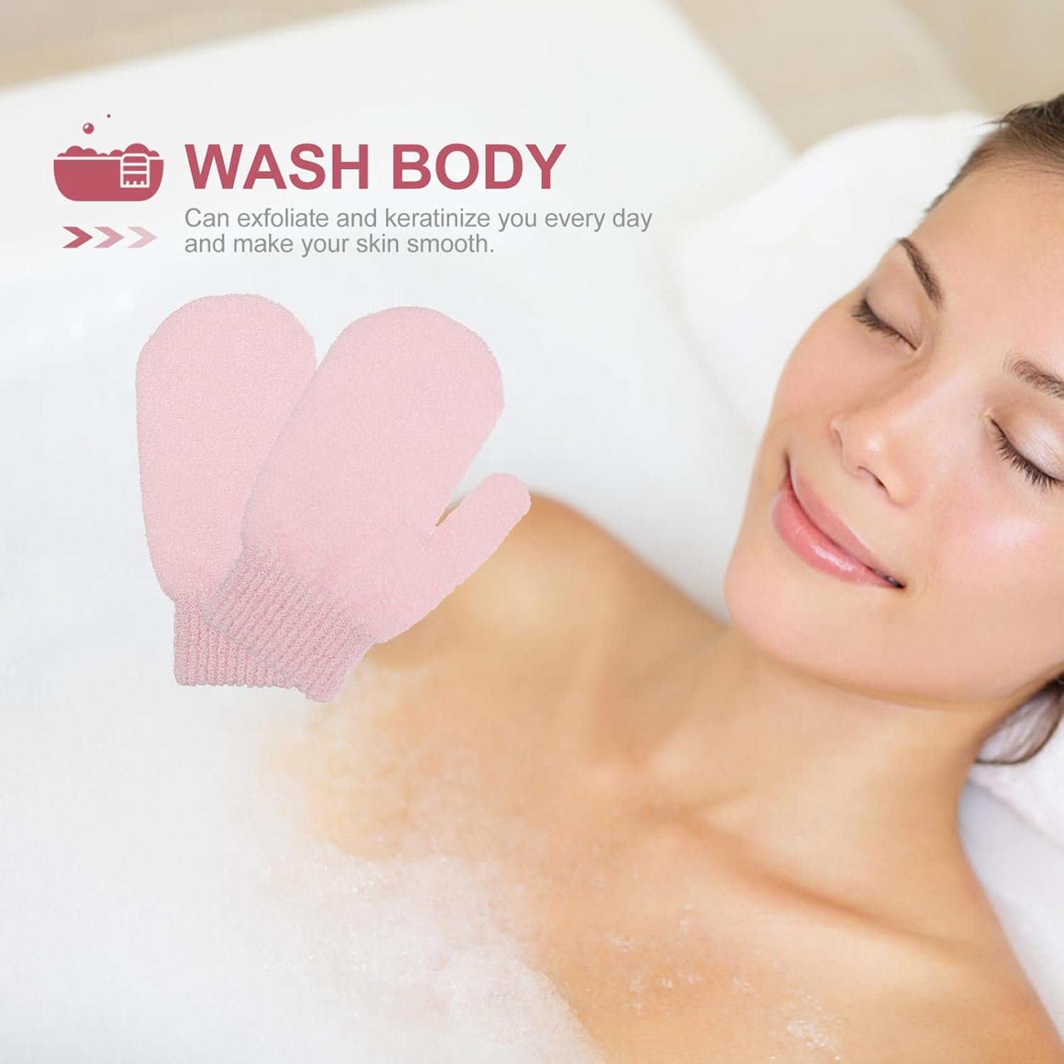 VICASKY 8pcs Bath Exfoliating Gloves Thickened Skin Scrubbing Mittens Body Cleaning Bath Scrubber Tool for Shower and Spa Use