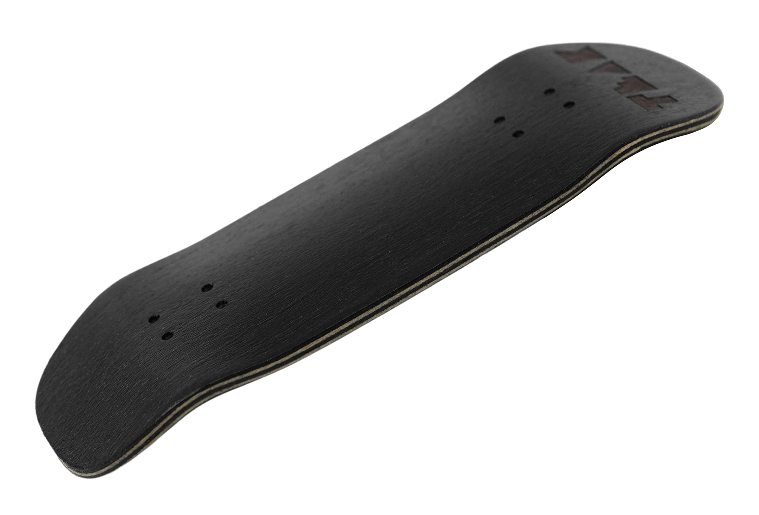 Teak Tuning Prolific Wooden Fingerboard Deck, 33.5mm x 96mm Boxy Shape - Black Mamba - 5 Ply with Custom Color Matching Mid Ply - Includes Prolific Foam Tape