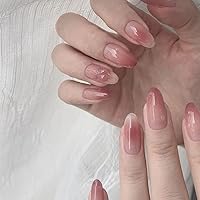 Vista 29 de LIGHT RAIN - Uñas a presión medianas con diseño de galaxia Andromeda, de lujo, reutilizables, de siete capas, con acabado UV, uñas postizas hechas a