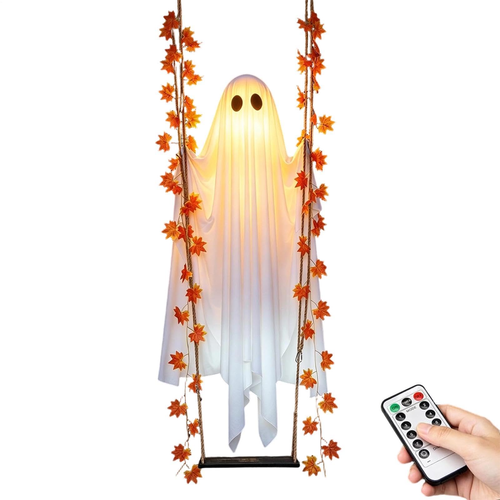 Generico Fantasma Animato da Appendere e dondolare per Halloween