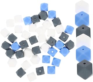 EXCEART Spacer Bead 60pcs Colorful silicone beads hand jewelry Charms Beads Infant Chewing Beads molar baby nipple Jewelry Craft Beads