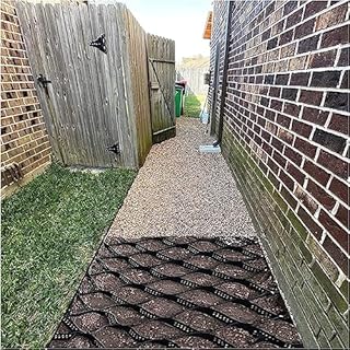 Grille de stabilisation de gravier en polyéthylène de 5,1 cm de haut pour chemins de contrôle de la boue dans les bases de pavés et dalles de pierre (taille : 2 x 2 m)