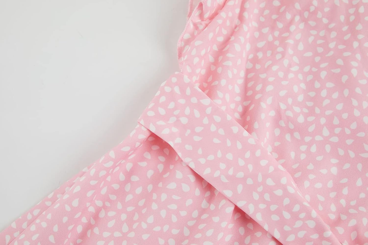 Women Floral Mini Dress Sexy V Neck Ruffle Flutter Sleeve Polka Dot Summer Dresses - Image 5