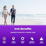Iron Gummies with Vitamin C | 10mg Iron Per Gummy | Iron Supplements for Women & Men | Vegan Gummies | Blood Cell Formation Support | Energy, Focus, Immune Support | Vegan & Non-GMO (1)