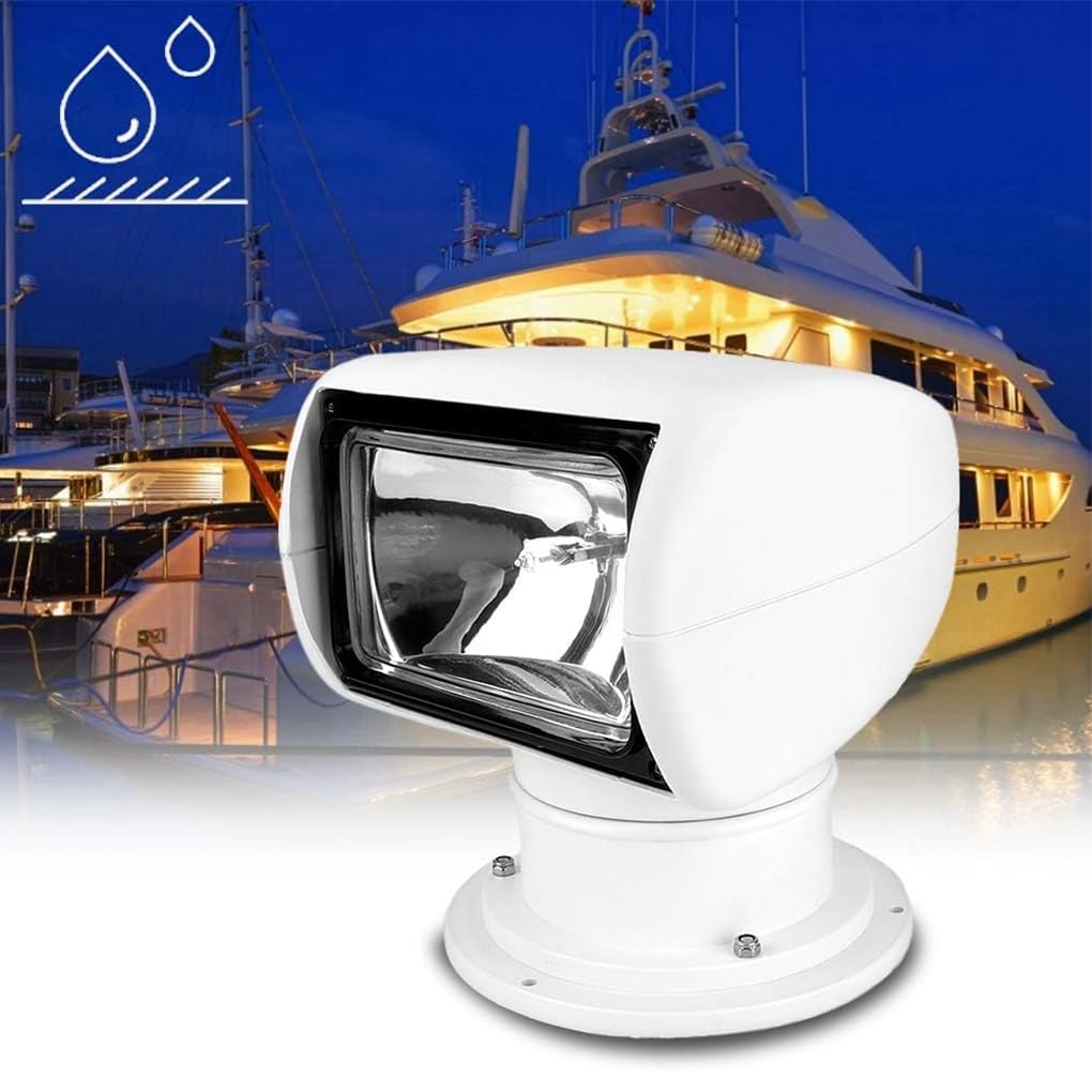 Faretto telecomandato per barche in metallo 12V Faretto per barche marine Proiettore a LED per autocarro per yacht Impermeabile marino