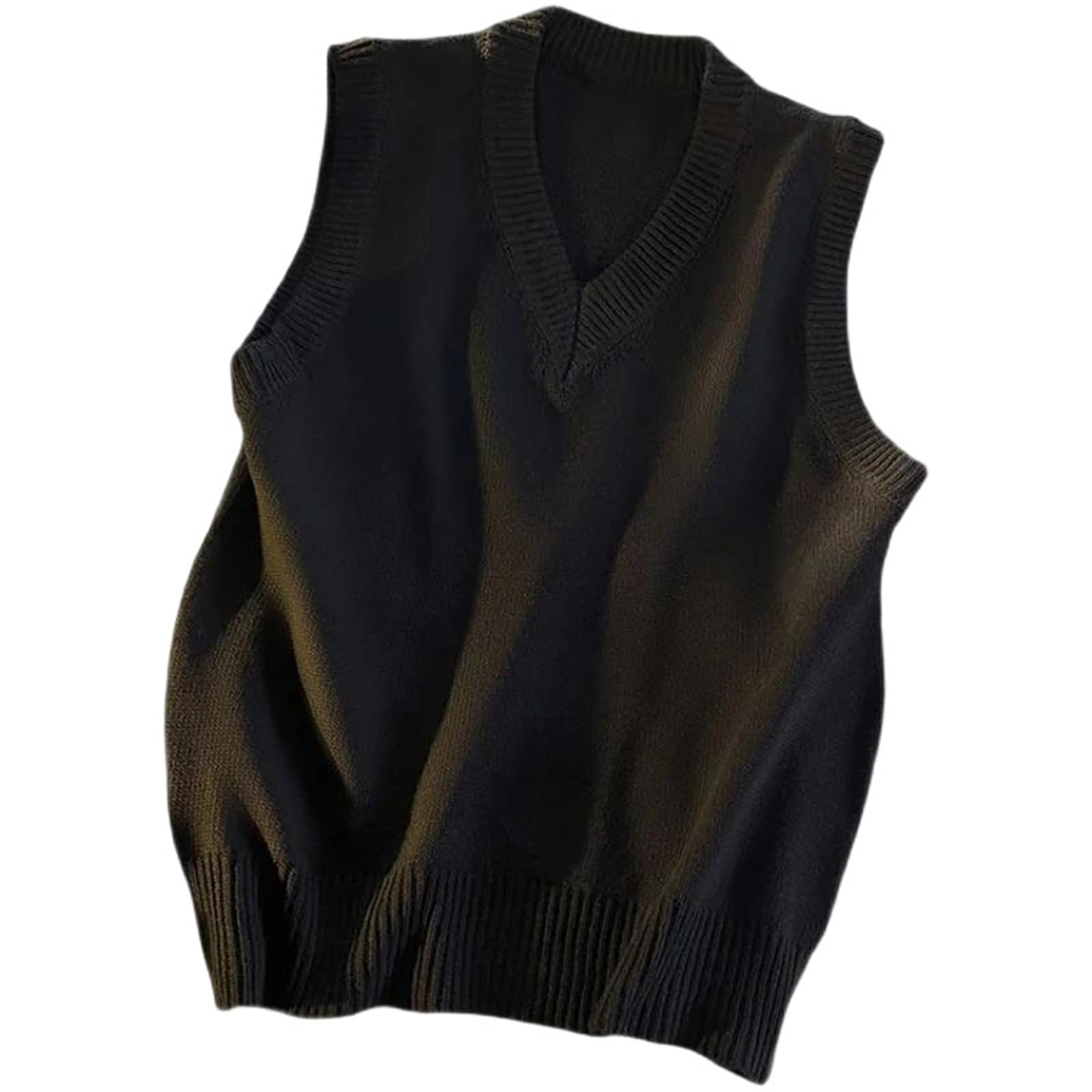 Chaleco de punto suave y cómodo estilo holgado masculino 5