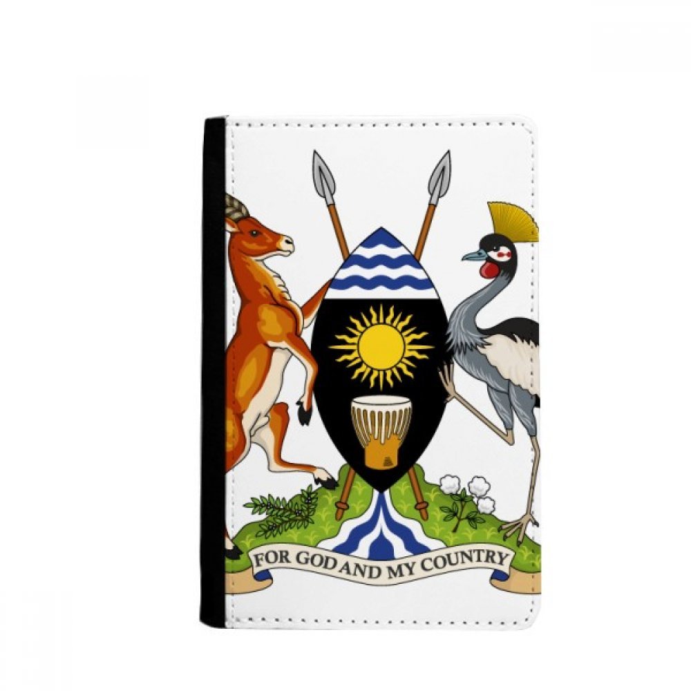 Uganda Africa National Emblem Passport Holder Travel Wallet Cover Case