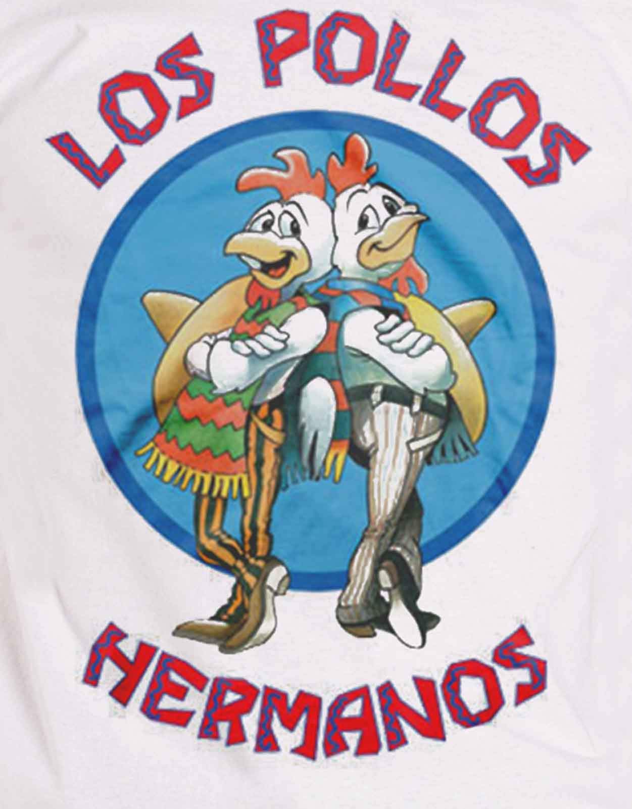 Breaking Bad Officially Licensed Merchandise Los Pollos Hermanos T-Shirt (White)