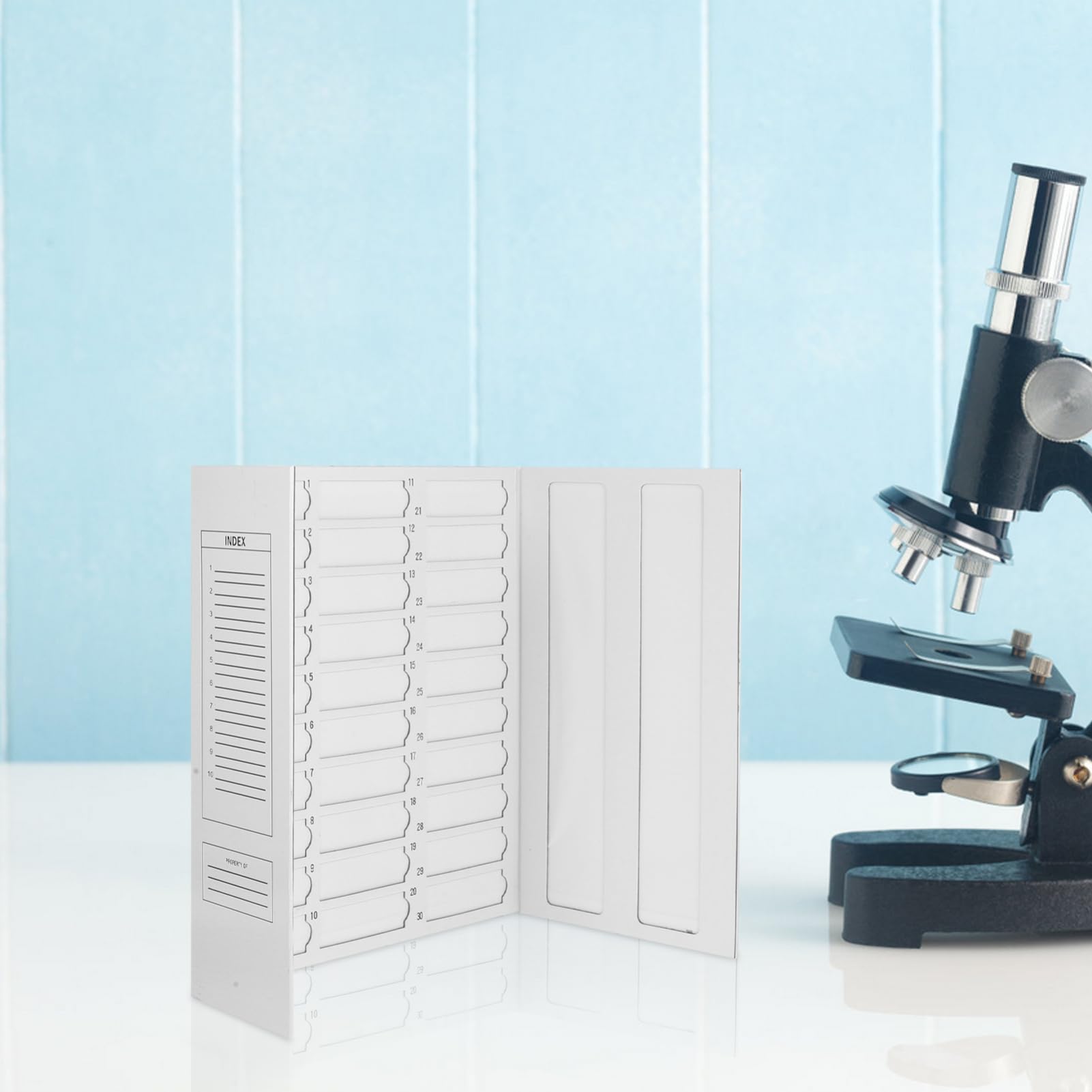 SOLUSTRE Portable Microscope Slides Holder for Boys and Girls Cover Slip Kit Prepared Slides Drying Holder