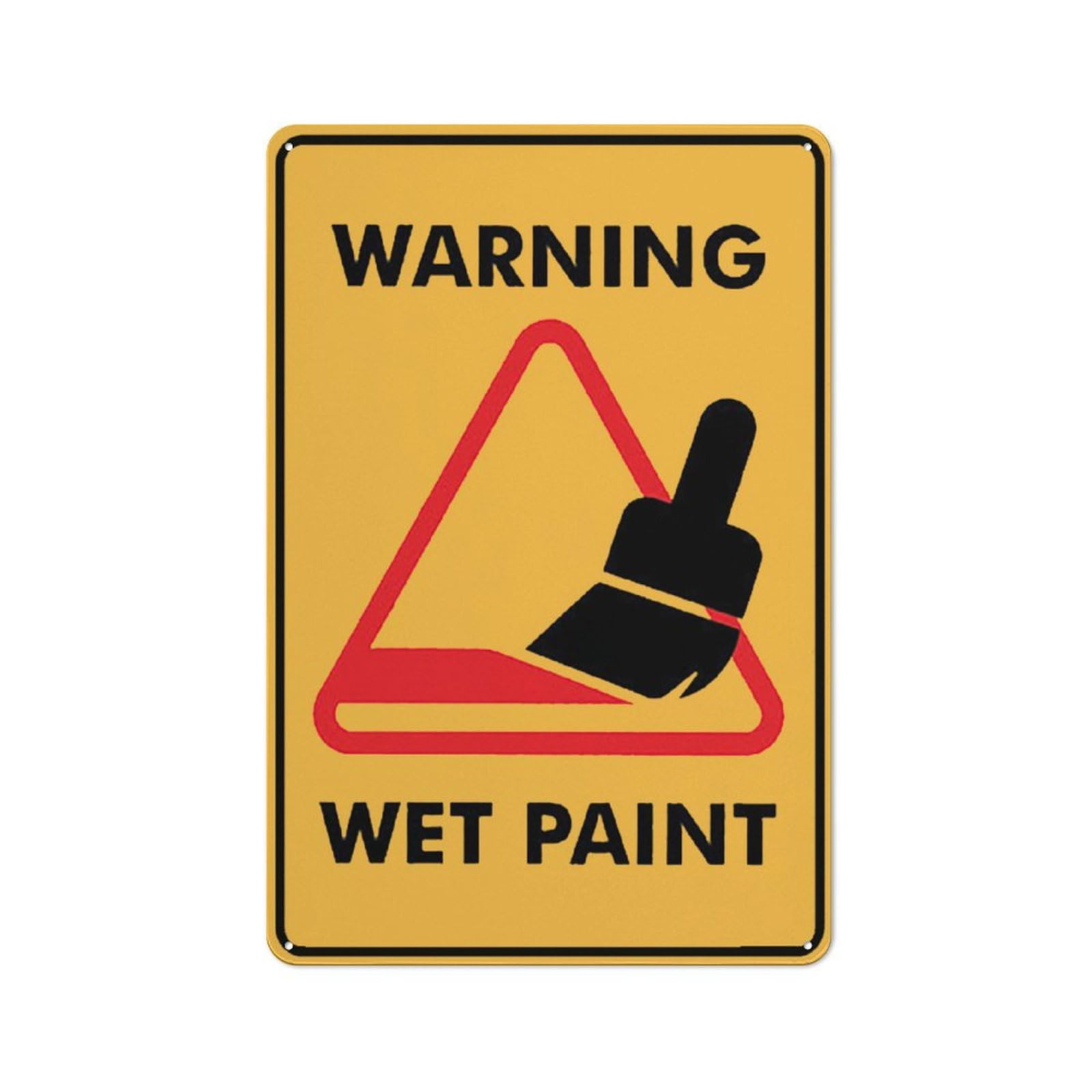 Warning Wet Paint Outdoor Metal Sign - 12 X 8 Metal Signs For Business, Workplace, Office, Home, Delivery Signs, Road Signs, Garden Signs