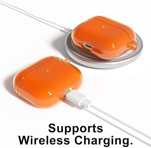 Miniatura 5 de Funda para Airpods 3 de plástico duro transparente, simple y transparente, linda funda para Airpods de 3 generación con llavero, accesorios de moda