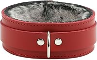 Vista 3 de Arcadia Collar Handmade Premium Latigo Leather Luxurious Fur Collar