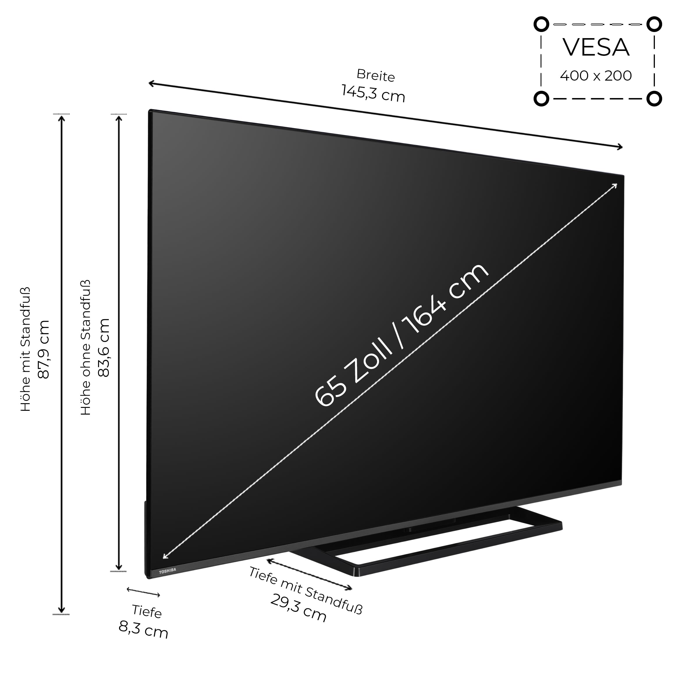 Toshiba 65 Inch TV Fire TV (4K UHD Smart TV, HDR Dolby Vision