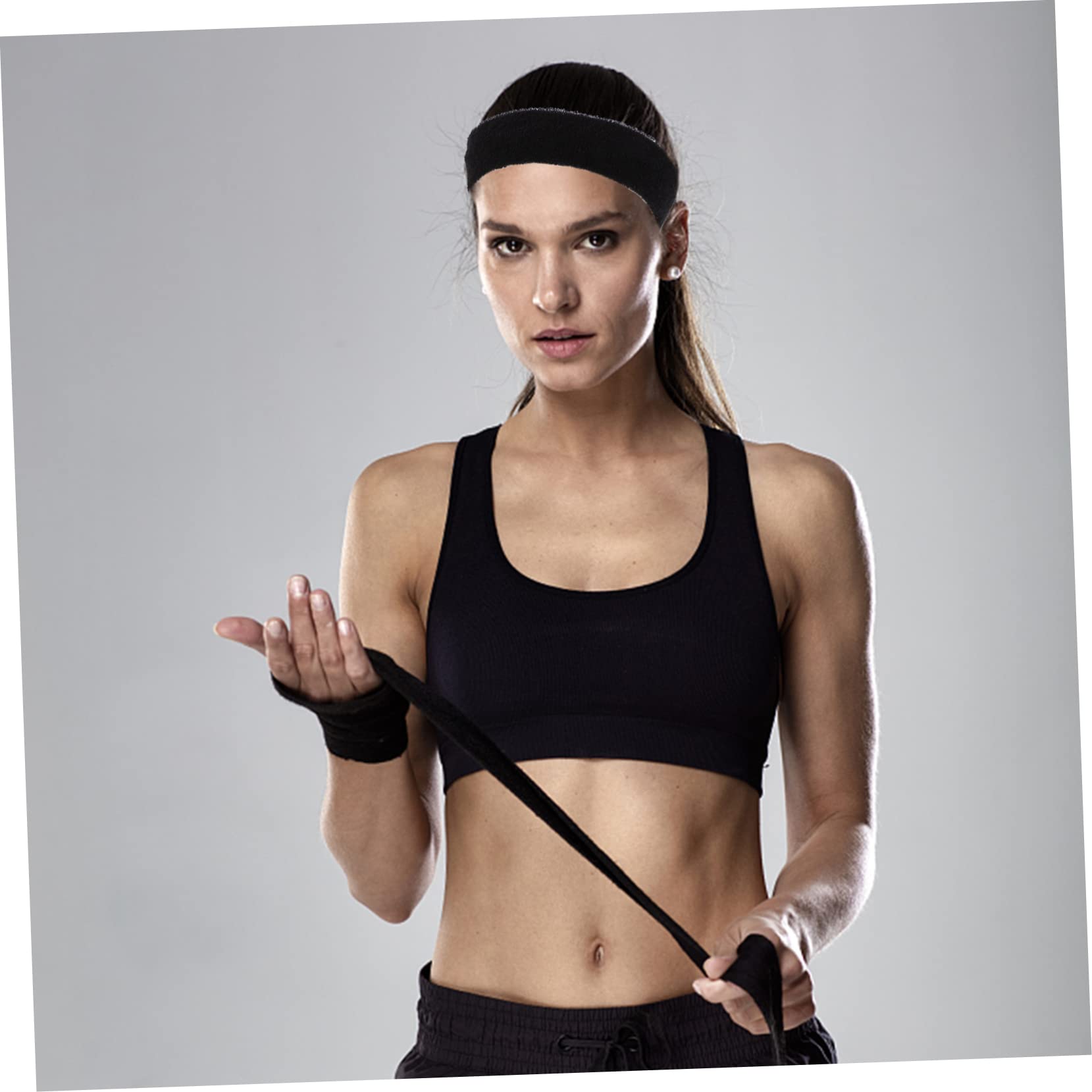 Sosoport 25pezzi Fasce Sportive Assorbenti Per Sudore Fasce Elastiche Per Yoga e Fitness Comode e Leggere Per Allenamenti e Attività Sportive