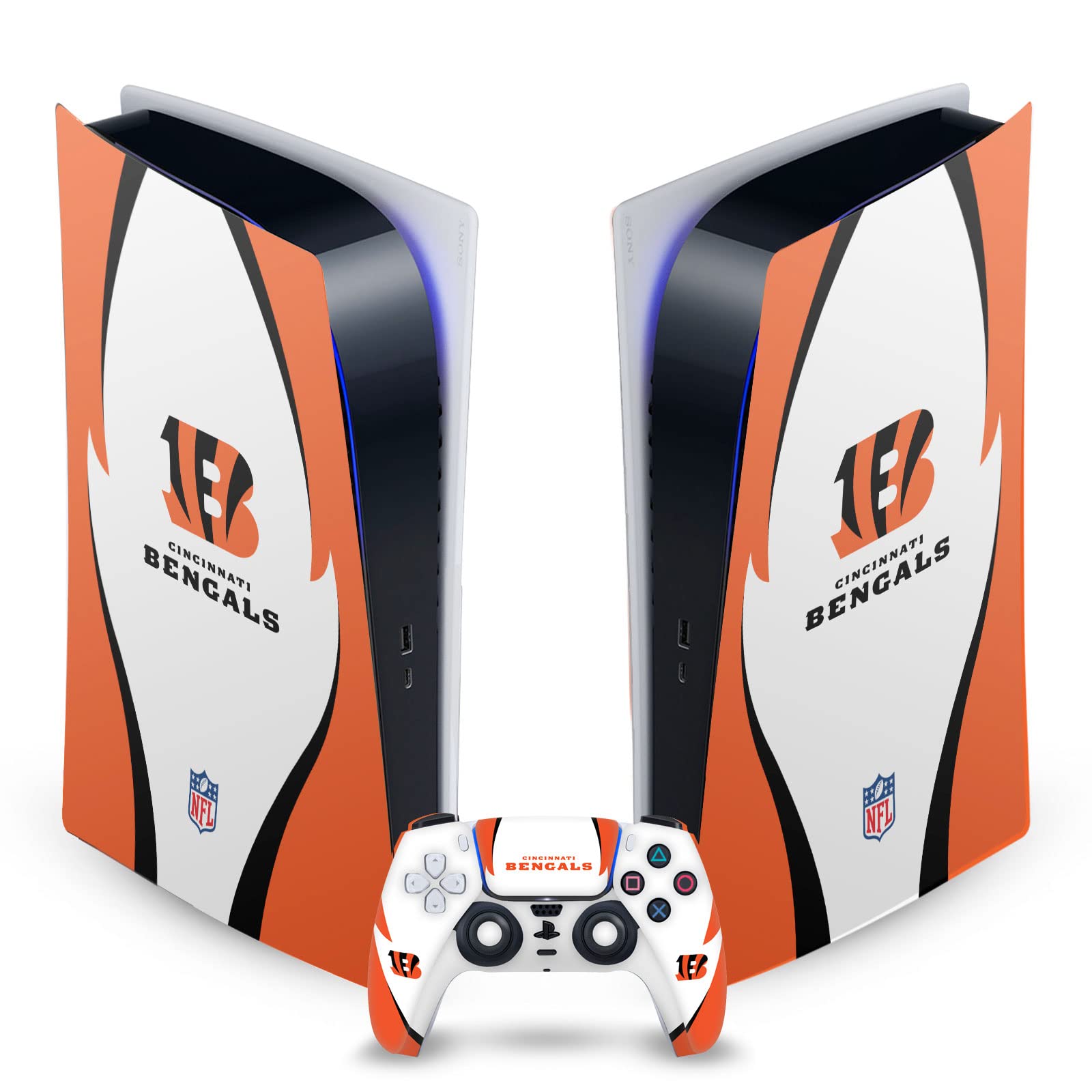 Plaque Frontale PS5 Digital Cincinnati Bengals Vinyle Autocollant - 7