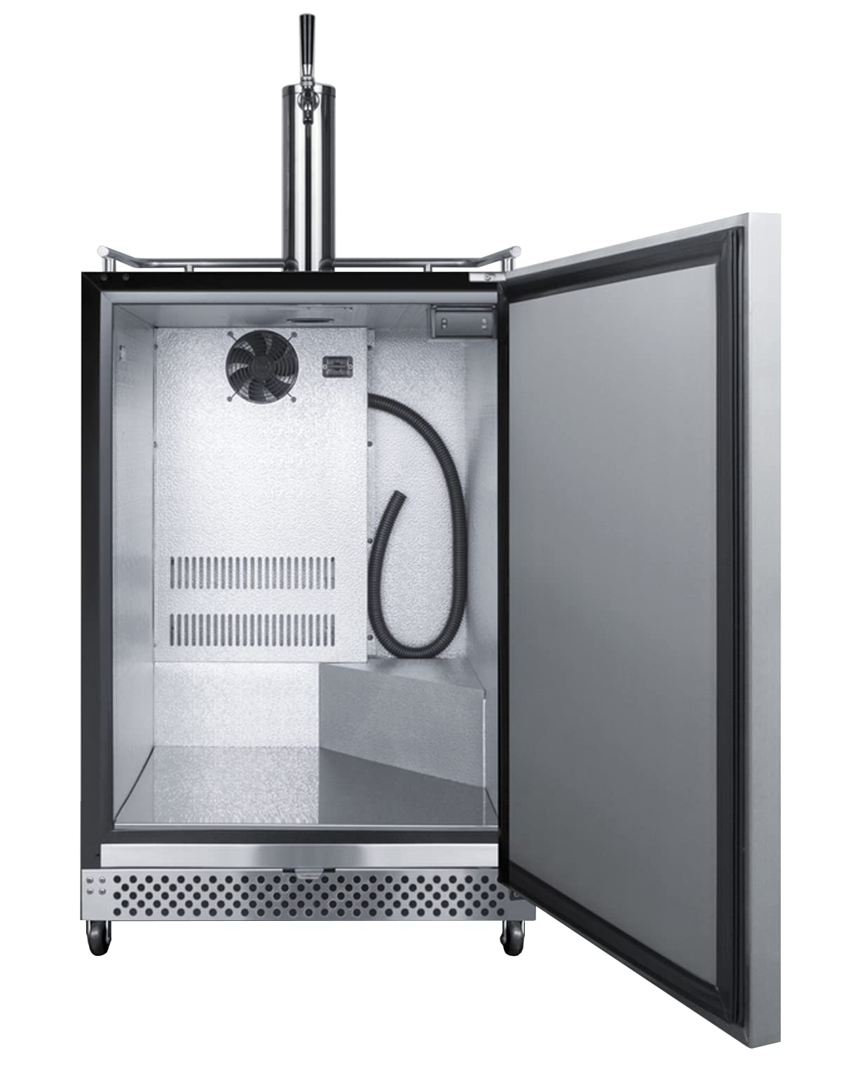 Summit Appliance Sbc696oscf 24" Wide Built-In Outdoor Cold Brew Coffee Kegerator; 6.04 Cu.Ft; Automatic Defrost; Weatherproof; Digital Thermostat; Self-Closing Door; Black Cabinet on Fridge.com - View 2