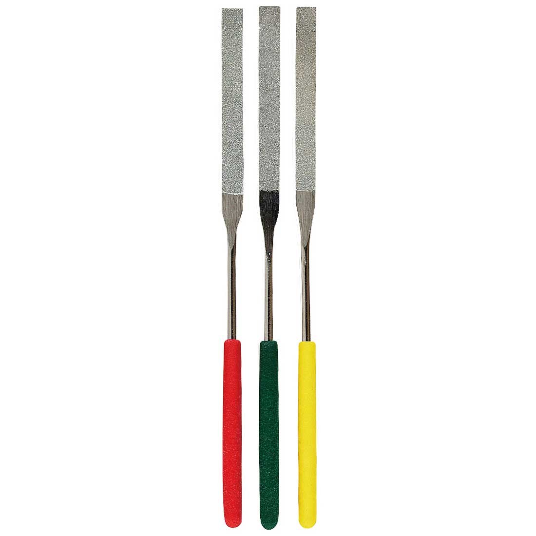 Lot de 3 limes diamantées diluées de précision pour travaux de ponçage