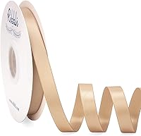 Vista 35 de Ribbli Cinta de satén marrón Turftan de doble cara, 1/2 pulgada x 50 yardas, cinta marrón claro para envolver regalos, manualidades, decoración